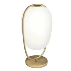 Lanna H40 biały, złoty mosiądz - KDLN - lampa biurkowa