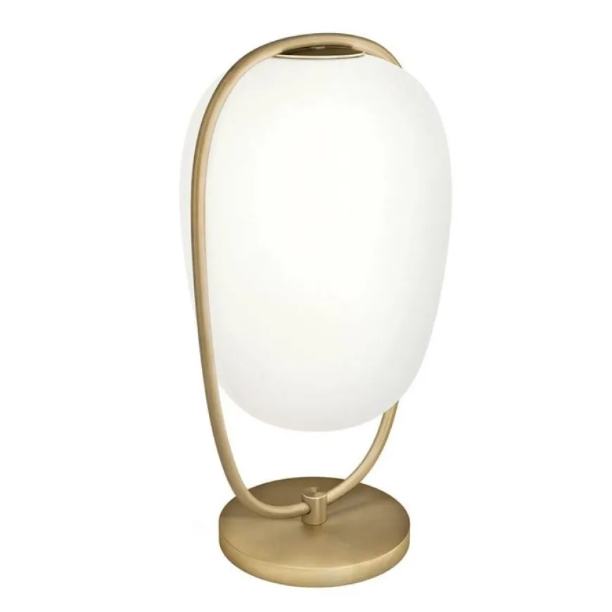 Lanna H40 biały, złoty mosiądz - KDLN - lampa biurkowa