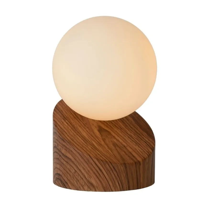 Len Ø10 ciemne drewno - Lucide - lampa biurkowa