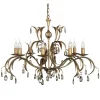 Lily Antique Bronze - Elstead Lighting - lampa wisząca 8-ramienna
