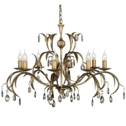 Lily Antique Bronze - Elstead Lighting - lampa wisząca 8-ramienna