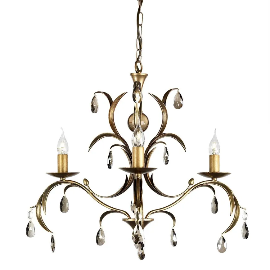 Lily Antique Bronze - Elstead Lighting - lampa wisząca 3-ramienna