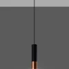 Loopez 1 Czarny/Miedź - SOLLUX LIGHTING - lampa wisząca