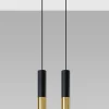 Loopez 2 Czarny/Złoty - SOLLUX LIGHTING - lampa wisząca