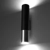 Loopez Czarny/Chrom - SOLLUX LIGHTING - lampa ścienna