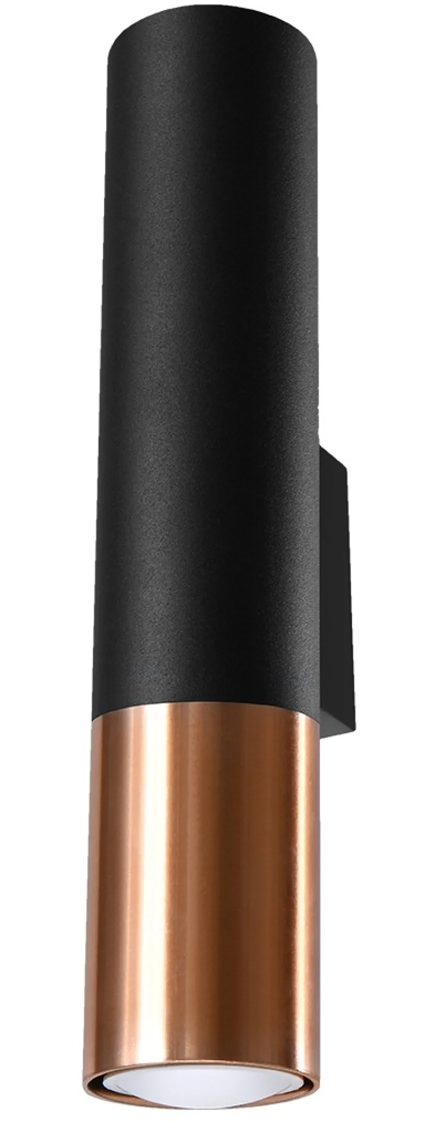 Loopez Czarny/Miedź - SOLLUX LIGHTING - lampa ścienna