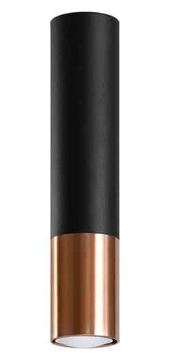 Loopez Czarny/Miedź - SOLLUX LIGHTING - lampa sufitowa