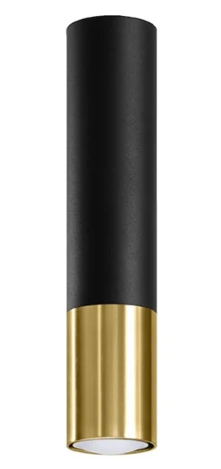 Loopez Czarny/Złoty - SOLLUX LIGHTING - lampa sufitowa