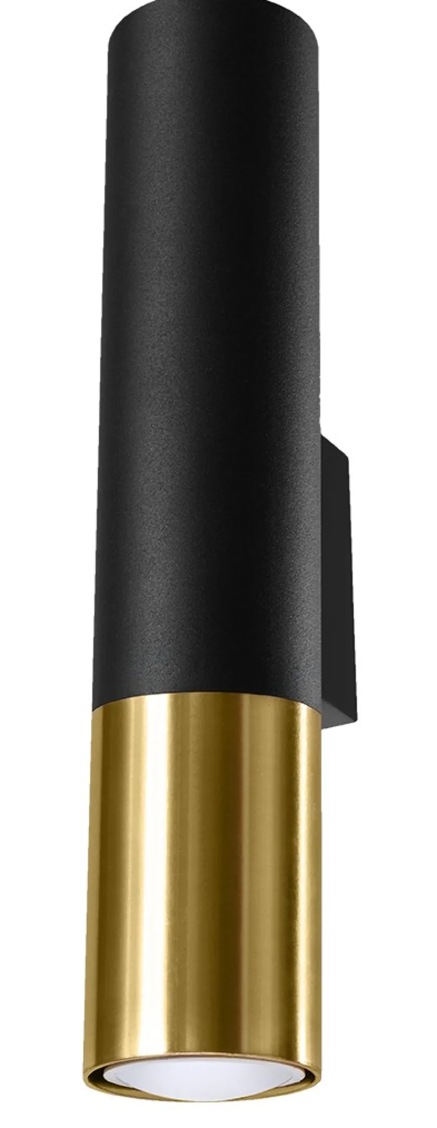 Loopez Czarny/Złoty - SOLLUX LIGHTING - lampa ścienna