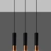 Loopez 3L Czarny/Miedź - SOLLUX LIGHTING - lampa wisząca