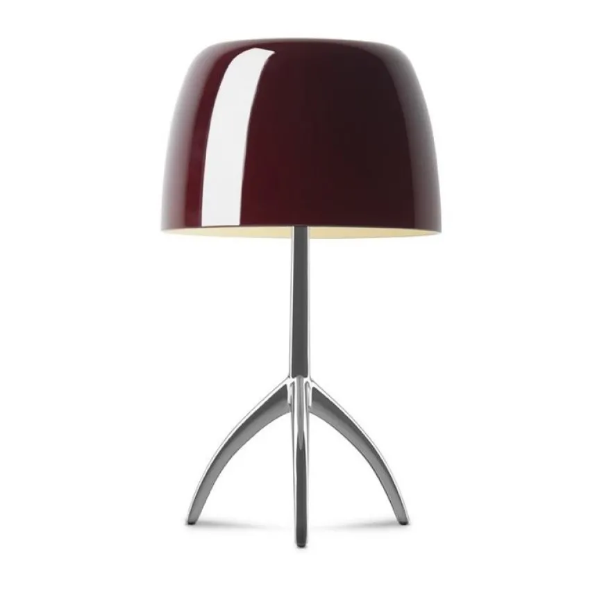 Lumiere Grande H45 aluminum, wiśniowy - Foscarini - lampa biurkowa