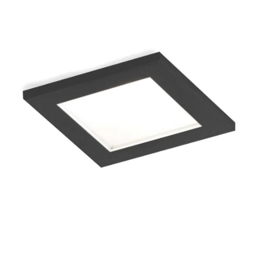 Luna Square IP44 1.0 LED HV czarny - Wever & Ducré - oprawa wpuszczana