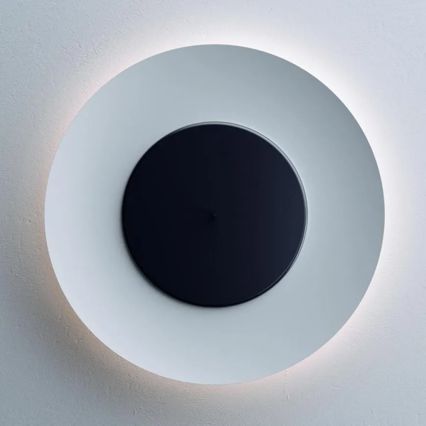 Lunaire Ø75 czarny, biały - Fontana Arte - lampa ścienna