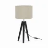 Lunden czarny, lniany - Markslöjd - lampa stołowa