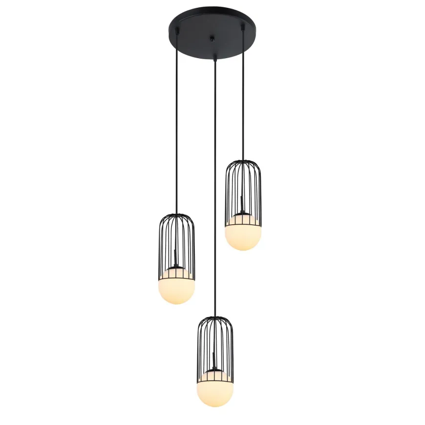 Matty 3 Black - Italux - lampa wisząca