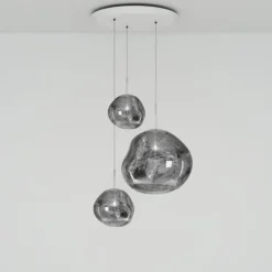 Melt Trio Round chrom - Tom Dixon - lampa wisząca