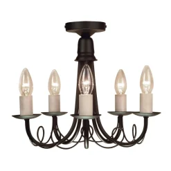 Minster Black - Elstead Lighting - lampa sufitowa klasyczna