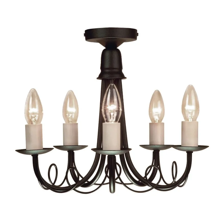 Minster Black - Elstead Lighting - lampa sufitowa klasyczna