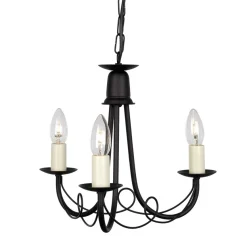 Minster Black - Elstead Lighting - lampa wisząca klasyczna