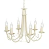 Minster Ivory Gold - Elstead Lighting - lampa wisząca 6-ramienna
