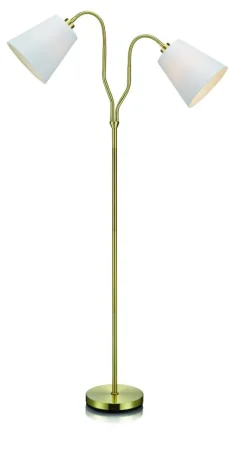 Modena biały, złoty - Markslöjd - lampa podłogowa
