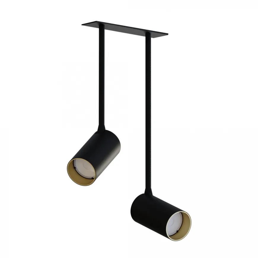Mono Surface Long Ii Black-Gold - Nowodvorski - lampa sufitowa nowoczesna