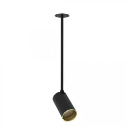 Mono Surface Long M Black-Gold I - Nowodvorski - lampa sufitowa nowoczesna