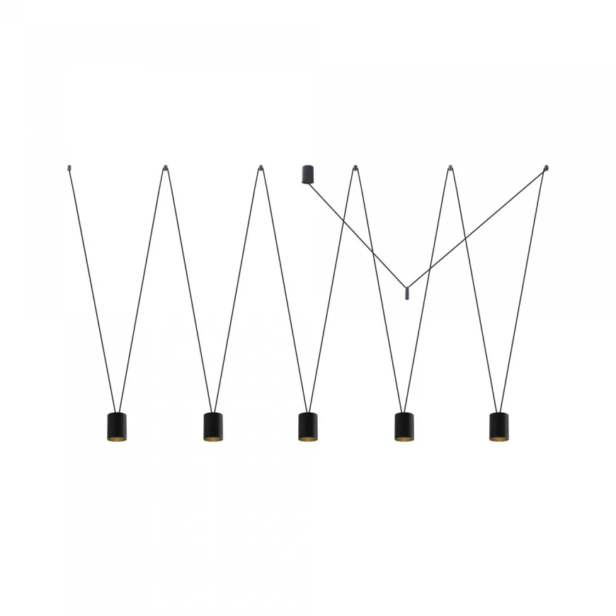 More Tone Black-Gold V - Nowodvorski - lampa wisząca nowoczesna