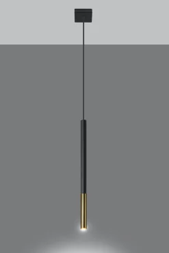 Mozaica 1 Czarny/Złoto - SOLLUX LIGHTING - lampa wisząca