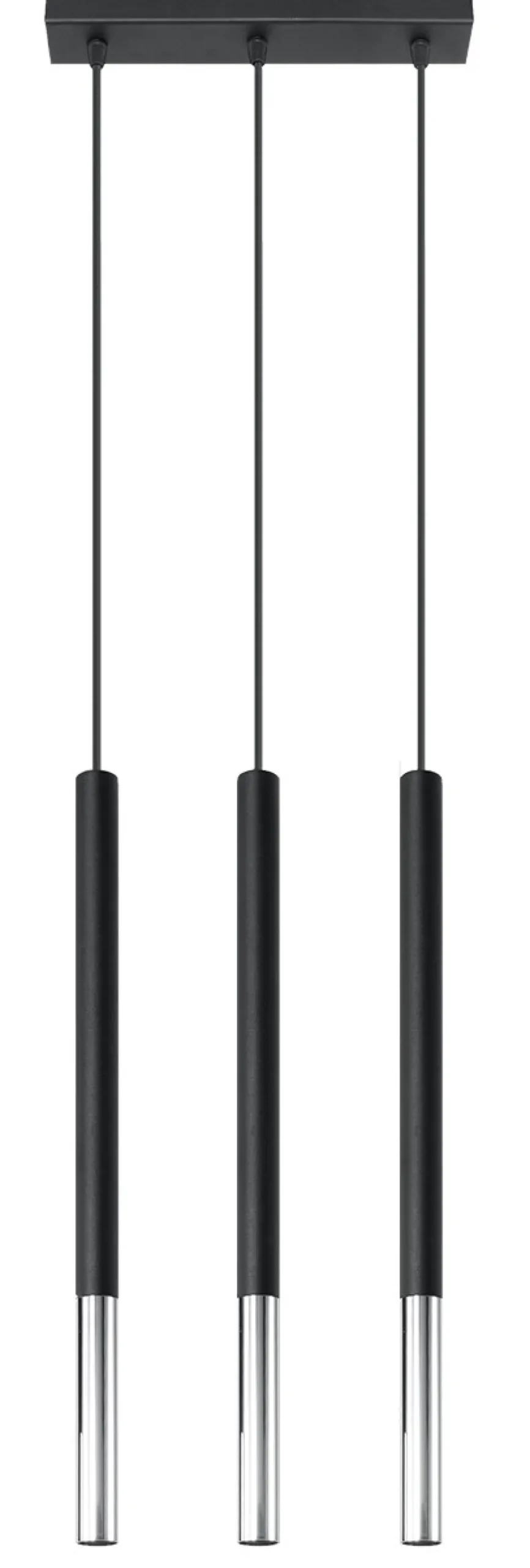 Mozaica 3L Czarny/Chrom - SOLLUX LIGHTING - lampa wisząca