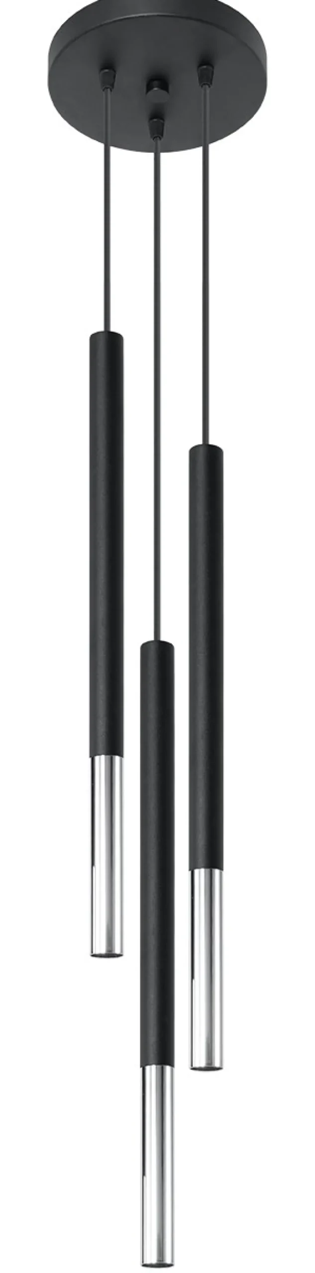 Mozaica 3P Czarny/Chrom - SOLLUX LIGHTING - lampa wisząca
