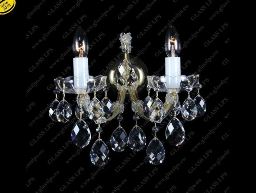 N24 001/02/1; F cut - Glass LPS - kinkiet kryształowy