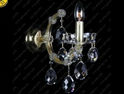 N24 001/01/1; F cut, GOLD - Glass LPS - kinkiet kryształowy