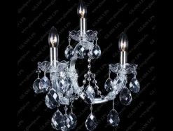 N24 001/03/1; SILVER - Glass LPS - kinkiet kryształowy