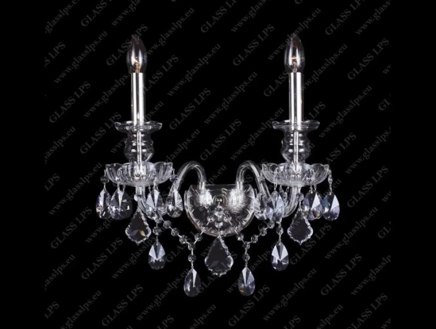 N21 892/02/1-A, 2; SILVER - Glass LPS - kinkiet kryształowy