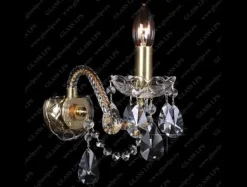 N21 120/01/1-A; GOLD - Glass LPS - kinkiet kryształowy