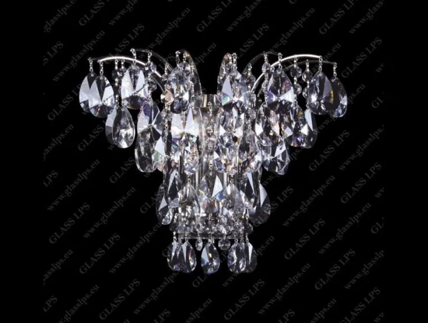 N27 555/02/1-A; Ni - Glass LPS - kinkiet kryształowy