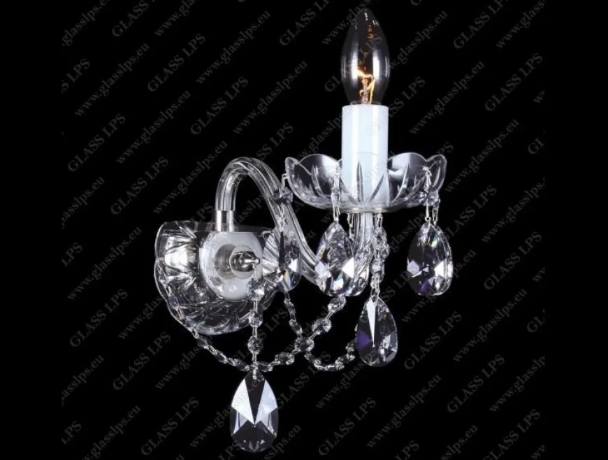 N21 801/01/1-A; Ni - Glass LPS - kinkiet kryształowy