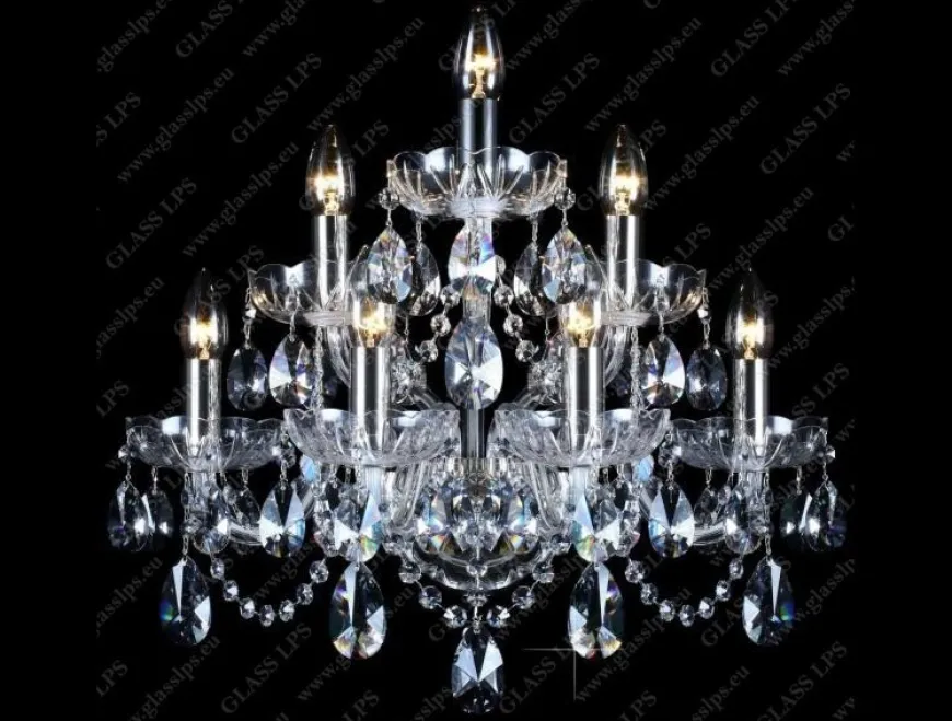 N21 801/07/1-A; SILVER - Glass LPS - kinkiet kryształowy