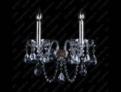 N21 918/02/1-A; SILVER - Glass LPS - kinkiet kryształowy