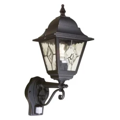 Norfolk Black - Elstead Lighting - kinkiet ogrodowy z czujnikiem