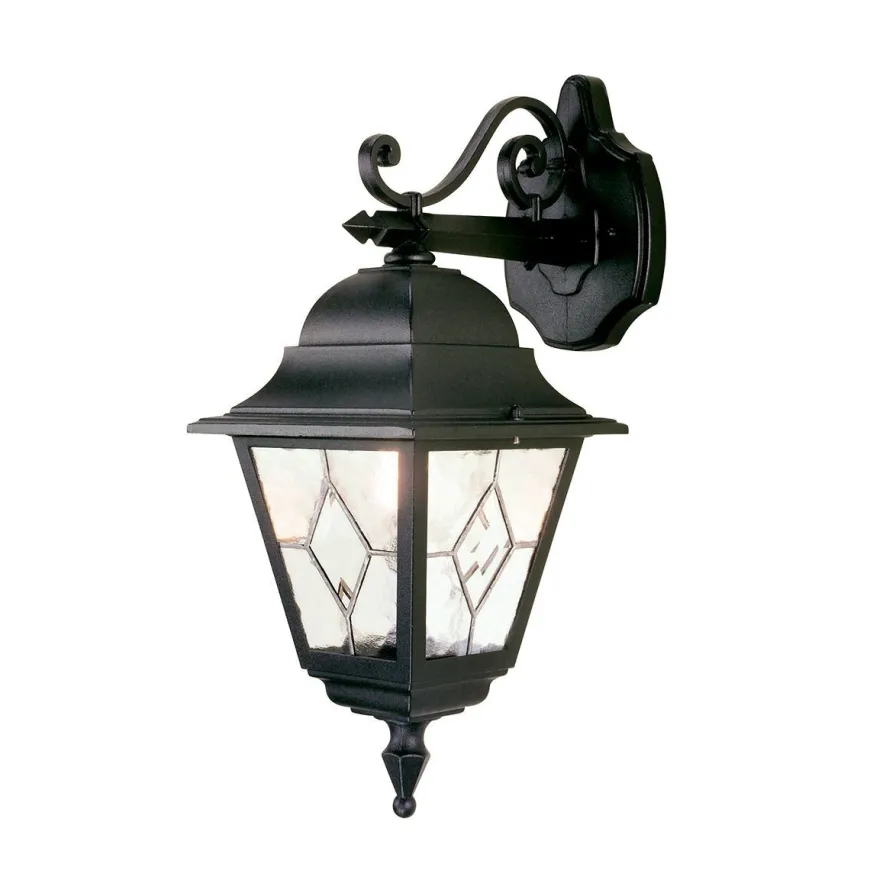 Norfolk Black - Elstead Lighting - kinkiet ogrodowy dół