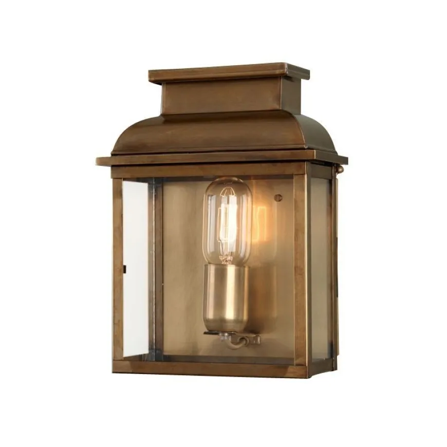Old Bailey Antique Brass - Elstead Lighting - kinkiet ogrodowy