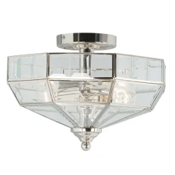 Old Park Polished Nickel - Elstead Lighting - lampa sufitowa klasyczna