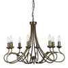 Olivia Black And Gold - Elstead Lighting - lampa wisząca 8-ramienna