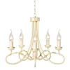 Olivia Ivory Gold - Elstead Lighting - lampa wisząca 5-ramienna