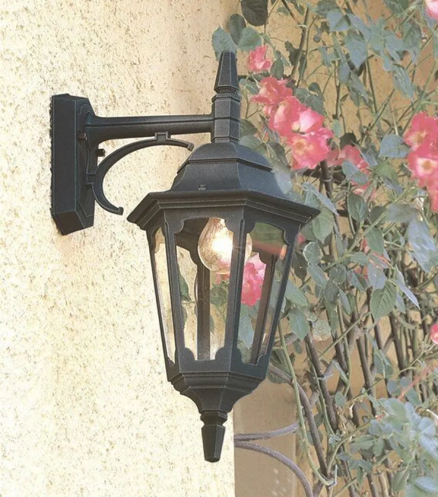 Parish Black H48 - Elstead Lighting - kinkiet ogrodowy