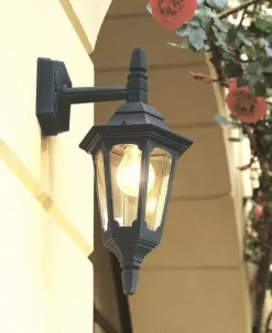 Parish Black H39 - Elstead Lighting - kinkiet ogrodowy