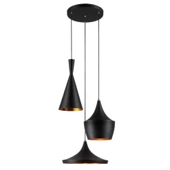 Pedro Black-Brass III - Italux - lampa wisząca