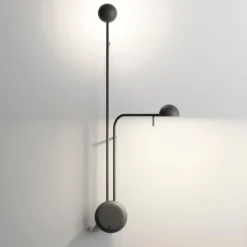 Pin H70 czarny R - Vibia - lampa ścienna